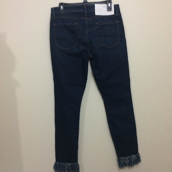 Frame Denim Mid-rise Skinny Jeans Frayed Hem - Picture 9 of 11